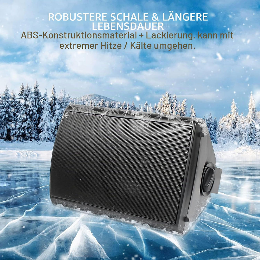 Herdio 6,5 Zoll Outdoor-Lautsprecher Wasserdicht，800W Aussenlautsprecher Mit Bluetooth Stereo-Verstä