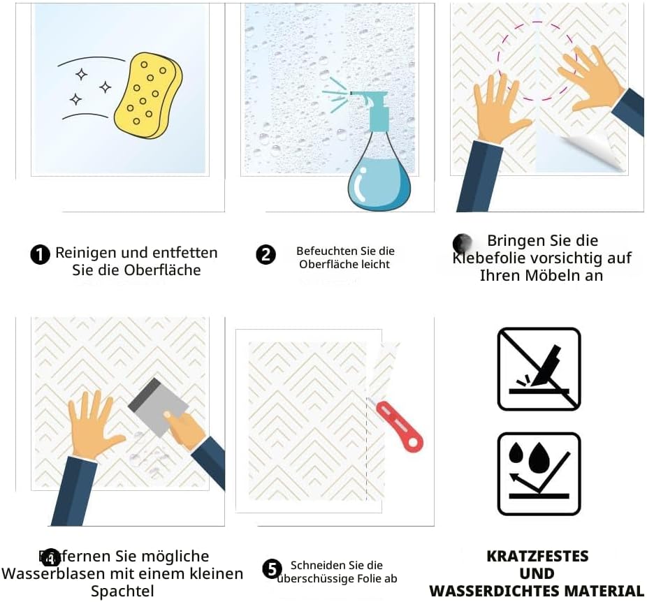 kina - RA0198 Aufkleber für Möbel und Wände Kratzfest Wasserdicht Wandaufkleber Tapete Natur PVC für