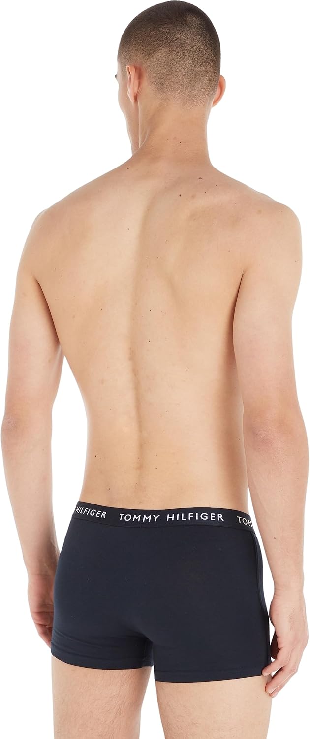 Tommy Hilfiger Herren 3er Pack Boxershorts Trunks Unterwäsche S Mehrfarbig (Desert Sky/White/Primary