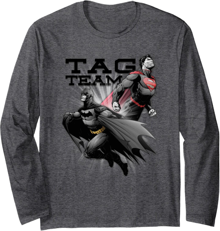 Justice League Batman & Superman Tag Team Langarmshirt