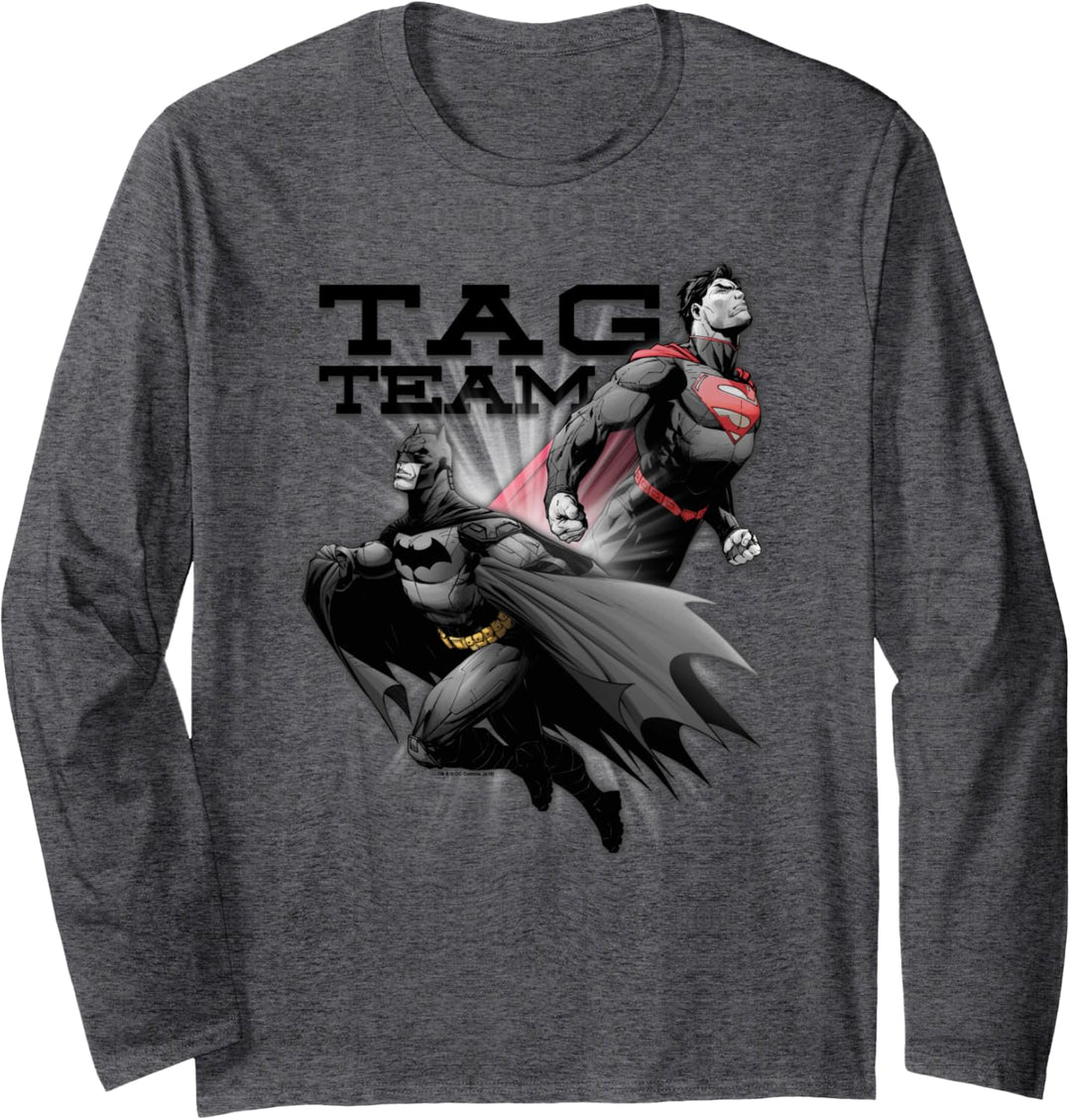 Justice League Batman Superman Tag Team Langarmshirt