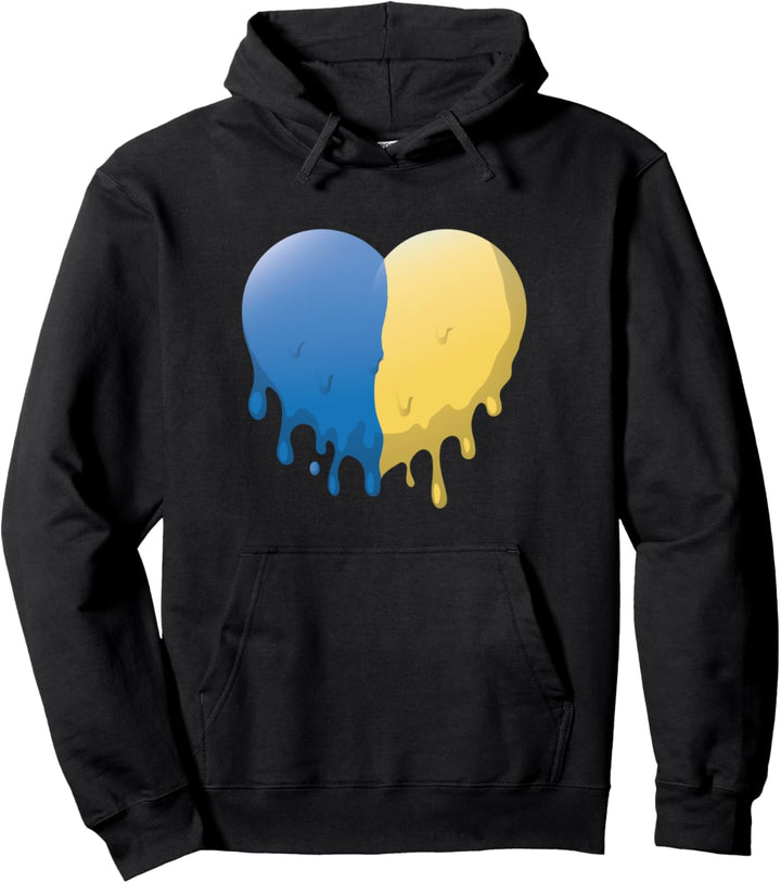 Ukrainische Flagge Ukrainisches Hemd Herren Ukrainisches Herz Pullover Hoodie