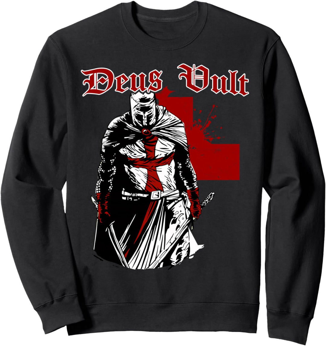 Deus Vult Templer - Ritter Kreuzritter Tempelritter Geschenk Sweatshirt