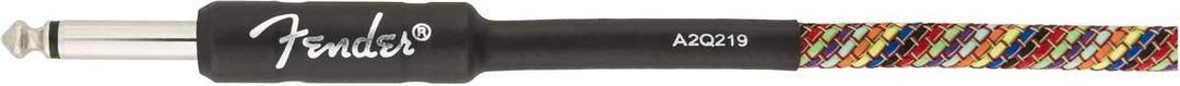 Fender® Festival Kabel, 3m rainbow & Kabel Deluxe Series, 1,5m, black tweed Bundle mit Kabel Einzelb