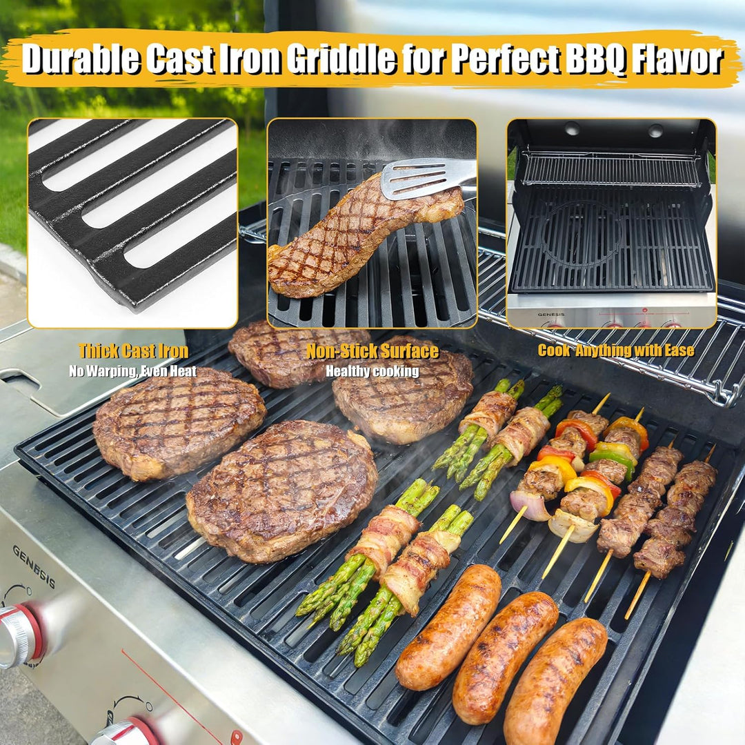 GFTIME Gusseisen Grillrost 66095 Switch Grid Rost-in-Rost System 48 × 67,8cm für Weber Genesis II E-