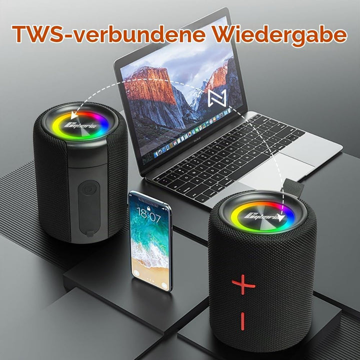 2 in 1 Magnetischer Dual Splittable Bluetooth Lautsprecher, 40W Tragbare Wireless Lautsprecher mit D