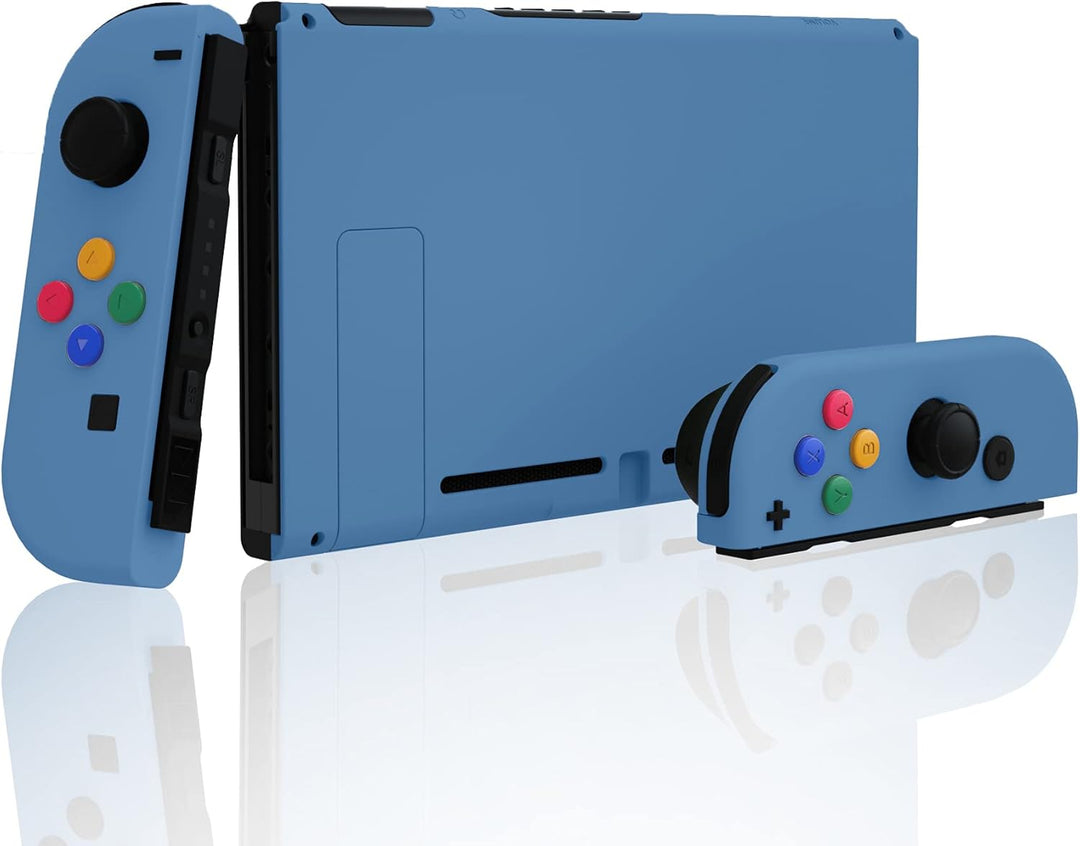 eXtremeRate Hülle Case für Nintendo Switch Joycon/Konsole, Rückgehäuse&Kickstand für Switch Console,