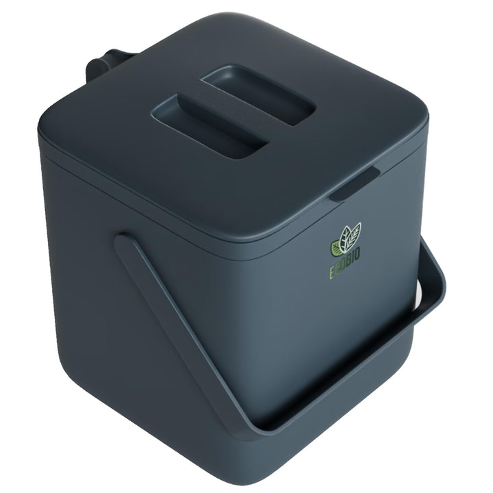 EcoBio Biomülleimer Küche - 7L Komposteimer Küche mit Deckel & Griff – Geruchsdicht & Spülmaschinenf