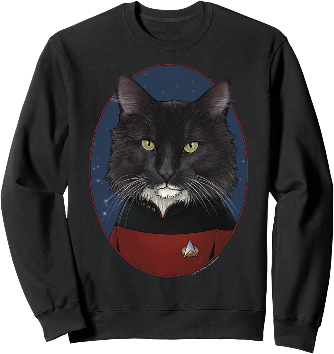 Star Trek: The Next Generation Commander Riker Cat Portrait Sweatshirt