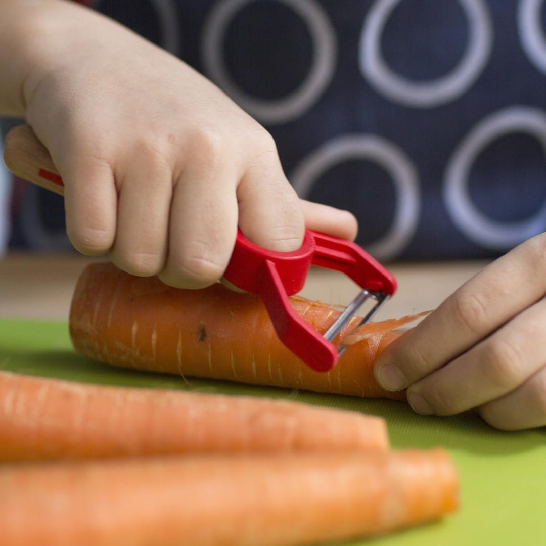 Opinel Le Petit Chef, Kinder Sparschäler, Rostfrei, Edelstahl, Buchenholz, Rot, M