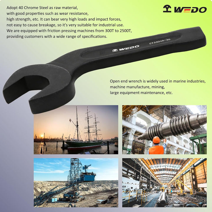WEDO Einmaulschlüssel,offenem Ende,einmaulschlñssel,Schlagschrauber,40 Chrom-Vanadium-Stahl Schraube
