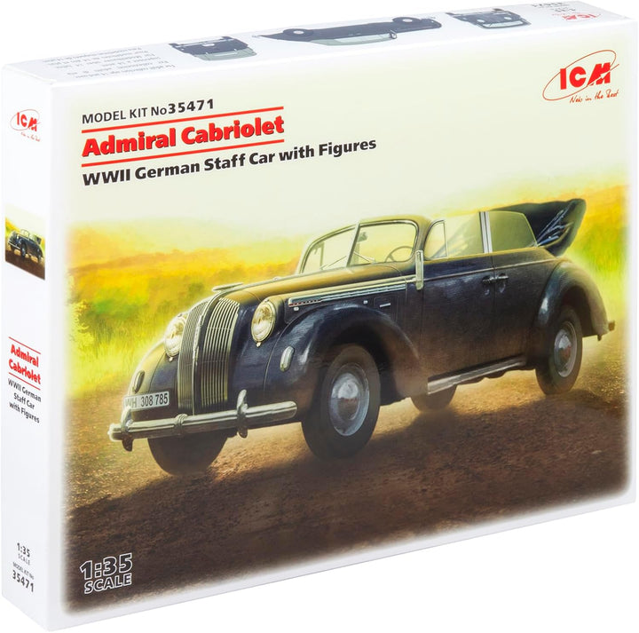 ICM 35471 - Admiral Cabriolet WWII German Staff Car, farblos