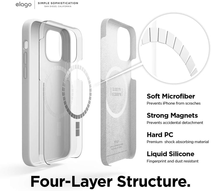 elago Magnetic Silikon-Hülle Case Kompatibel mit iPhone 12 und Kompatibel mit iPhone 12 Pro 6,1 Zoll
