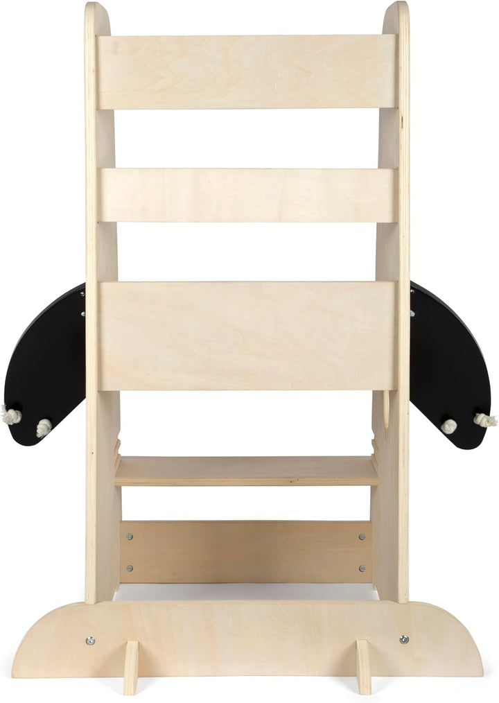 Small Foot Lernturm „Pinguin Wildlife“, höhenverstellbarer Learning Tower aus Holz, bis 50 kg, Monte