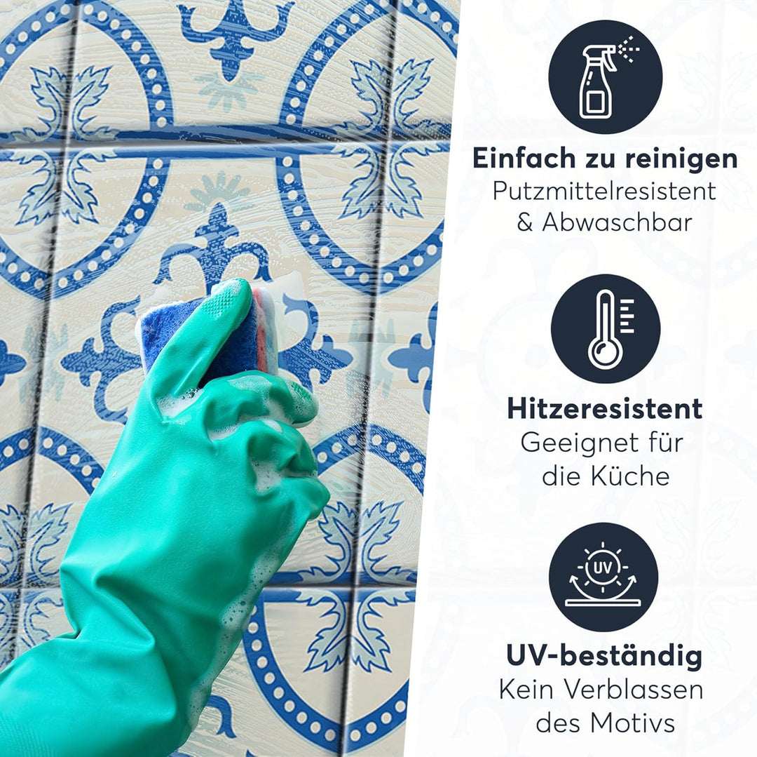 CREATISTO Mosaik Klebefliesen Stickerfliesen Fliesenfolie - Aufkleber Folie für Fliesen I Stickerfli