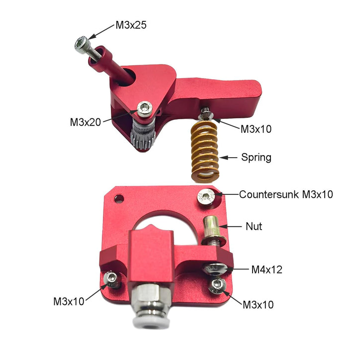 Zeberoxyz Upgrade Direktantriebsplatte mit Riemenscheiben mit Doppelzahnrad-Extruder Kit Nur für End