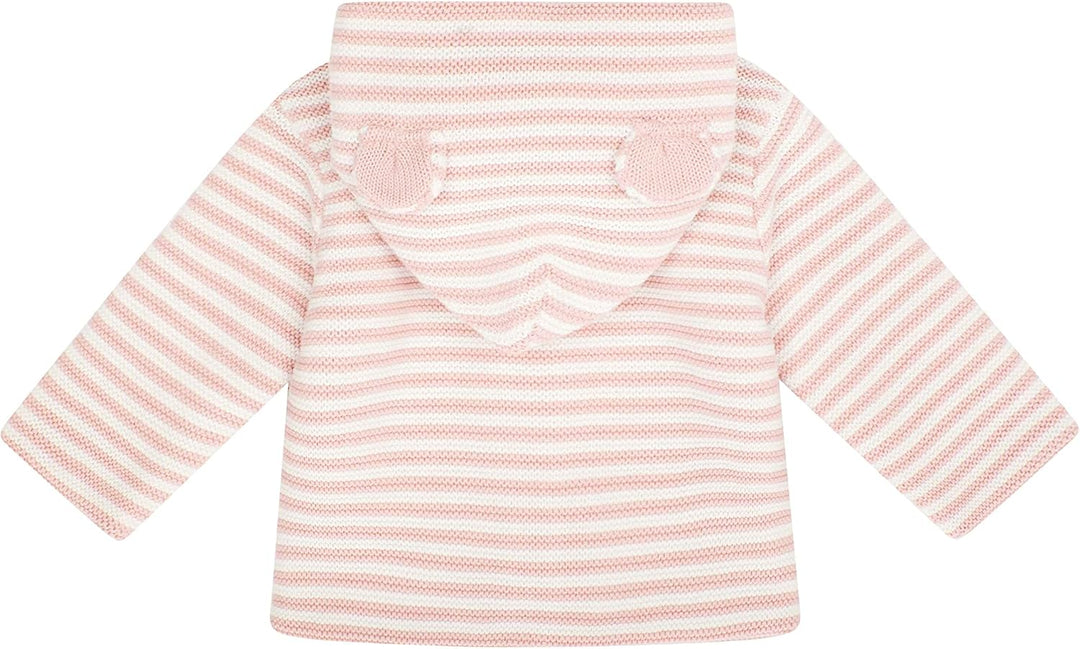 Steiff Unisex Baby Strickjacke mit Kapuze Jacke 50 Rosa, 50 Rosa