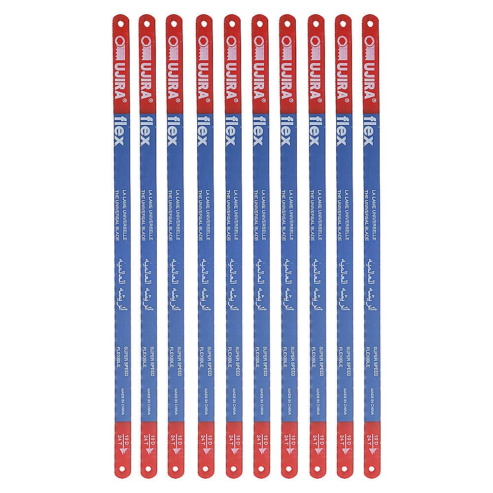 10 Stück Ersatzklingen für Handsäge, Sägeblätter Metall mit 24 Zähnen pro Zoll 300 mm