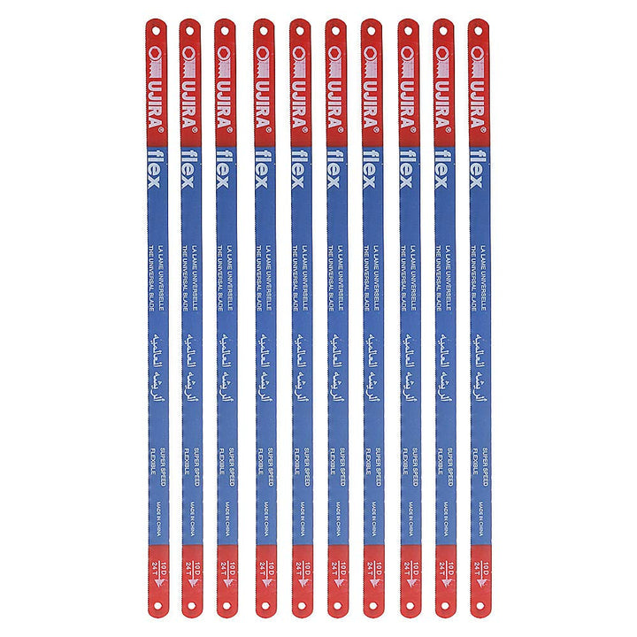 10 Stück Ersatzklingen für Handsäge, Sägeblätter Metall mit 24 Zähnen pro Zoll 300 mm