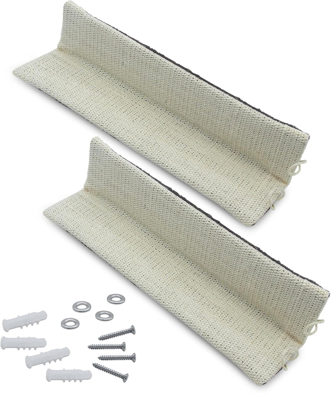 Katzen Kratzbrett klein mit 2 verschiedenen Seiten 50 x 22 cm - 2er Set - Sisal und Plüsch Kratzecke