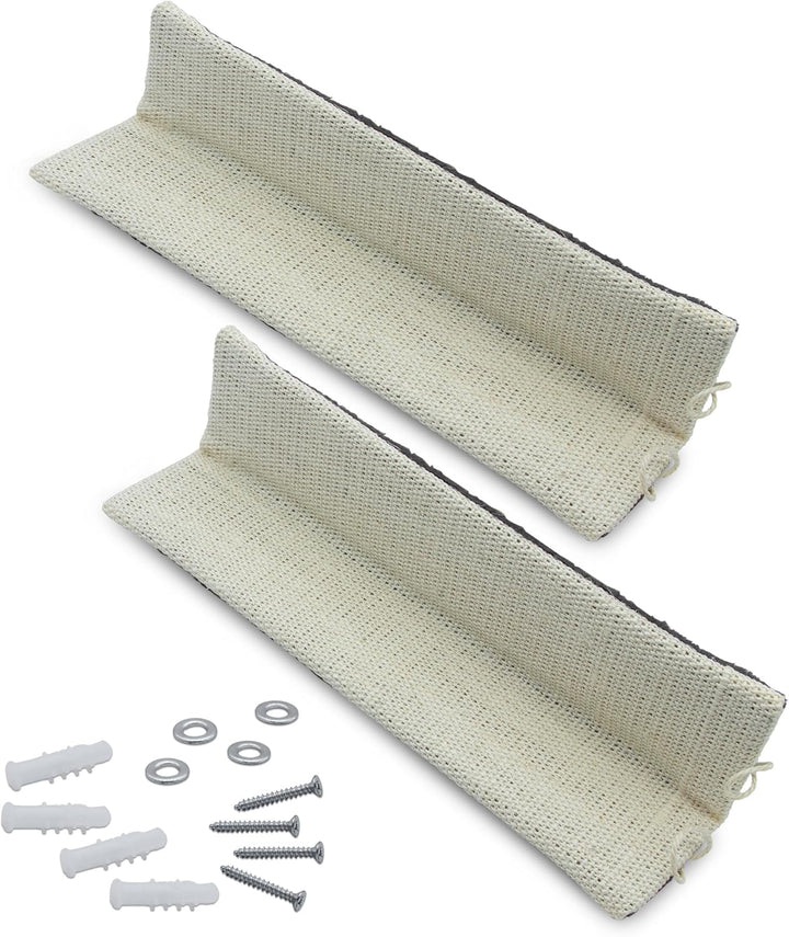 Katzen Kratzbrett klein mit 2 verschiedenen Seiten 50 x 22 cm - 2er Set - Sisal und Plüsch Kratzecke