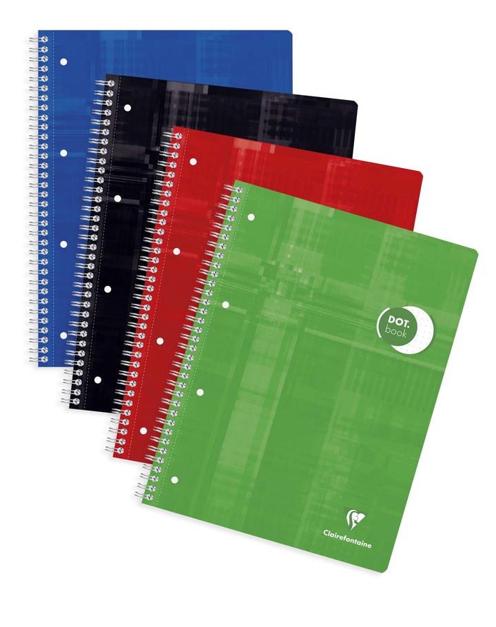 Clairefontaine 8253C - Packung mit 5 Collegeblöcken DIN A4+ mit Ringbuchlochung, 4-fach gelocht, 80
