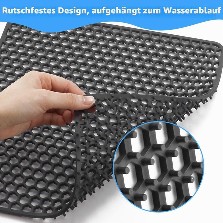 NAROSEBE Spülbeckeneinlage Silikon Spülbeckenmatte 30.5*30.5cm Spülmatte Abtropfmatte Spülbeckenschu