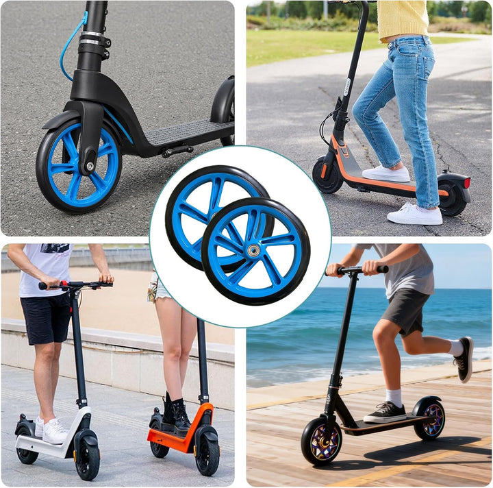 2 Stück City Scooter Ersatzräder: WARMWOO 200mm Scooter Rollen, Kick Scooter Air Luft Reifen-Set für