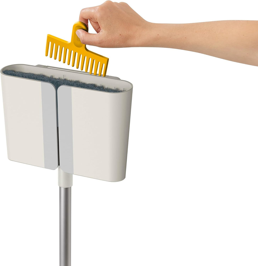 Joseph Joseph CleanTech Wandmontierter, Besen mit langem verstellbar Stiel und Besenabdeckung, Boden