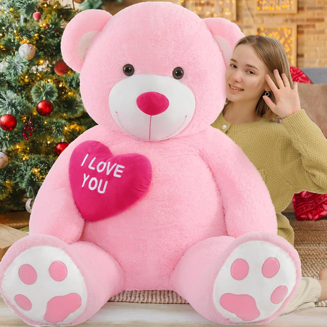 MorisMos teddybär Valentinstag Überraschungsgeschenk, 150cm riesen Teddy mit Herz- Ich Liebe Dich, g