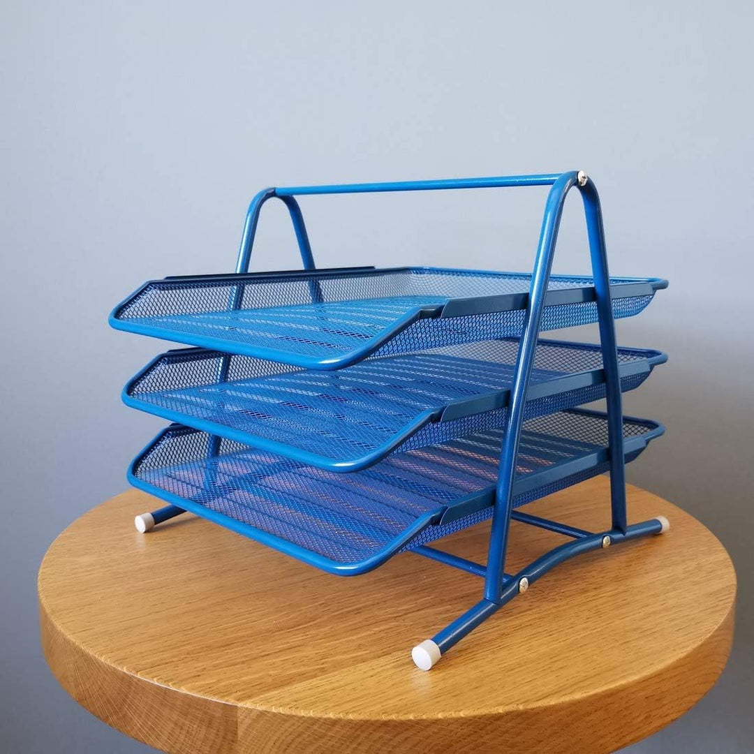 Leviatan Metall Ablage Ablagefächer | Büro Organizer Schreibtisch | Schubladen für Dokumente | 3 Sch