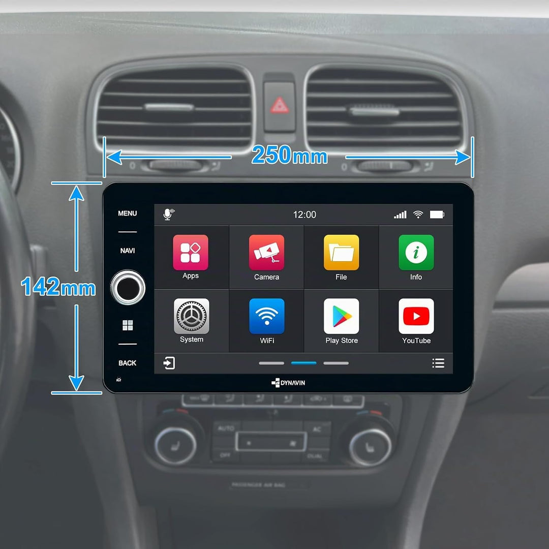 DYNAVIN Android Autoradio Navi für VW Caddy Golf 6 Golf 5 Plus Tiguan Sharan Polo, 9 Zoll Radio mit