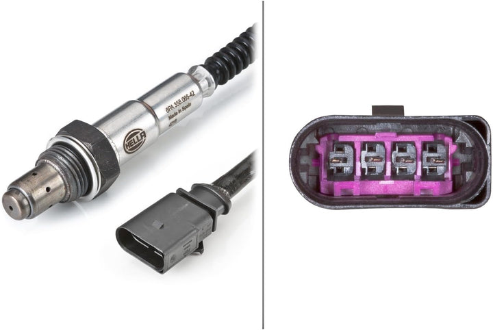 HELLA 6PA 358 066-421 Lambdasonde - 4-polig - Kabel: 750mm