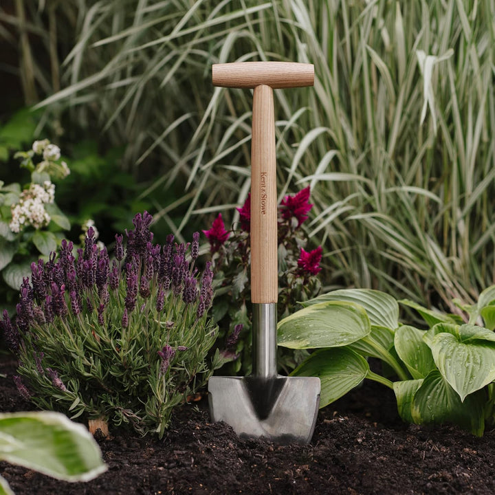 Kent & Stowe Staudenspaten – Profi-Spaten aus Edelstahl, für die Verwendung im Beet, Gartenspaten mi