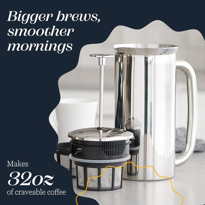 ESPRO – P7 French Press – doppelwandiger, isolierter Kaffee- und Teebereiter aus Edelstahl mit Mikro