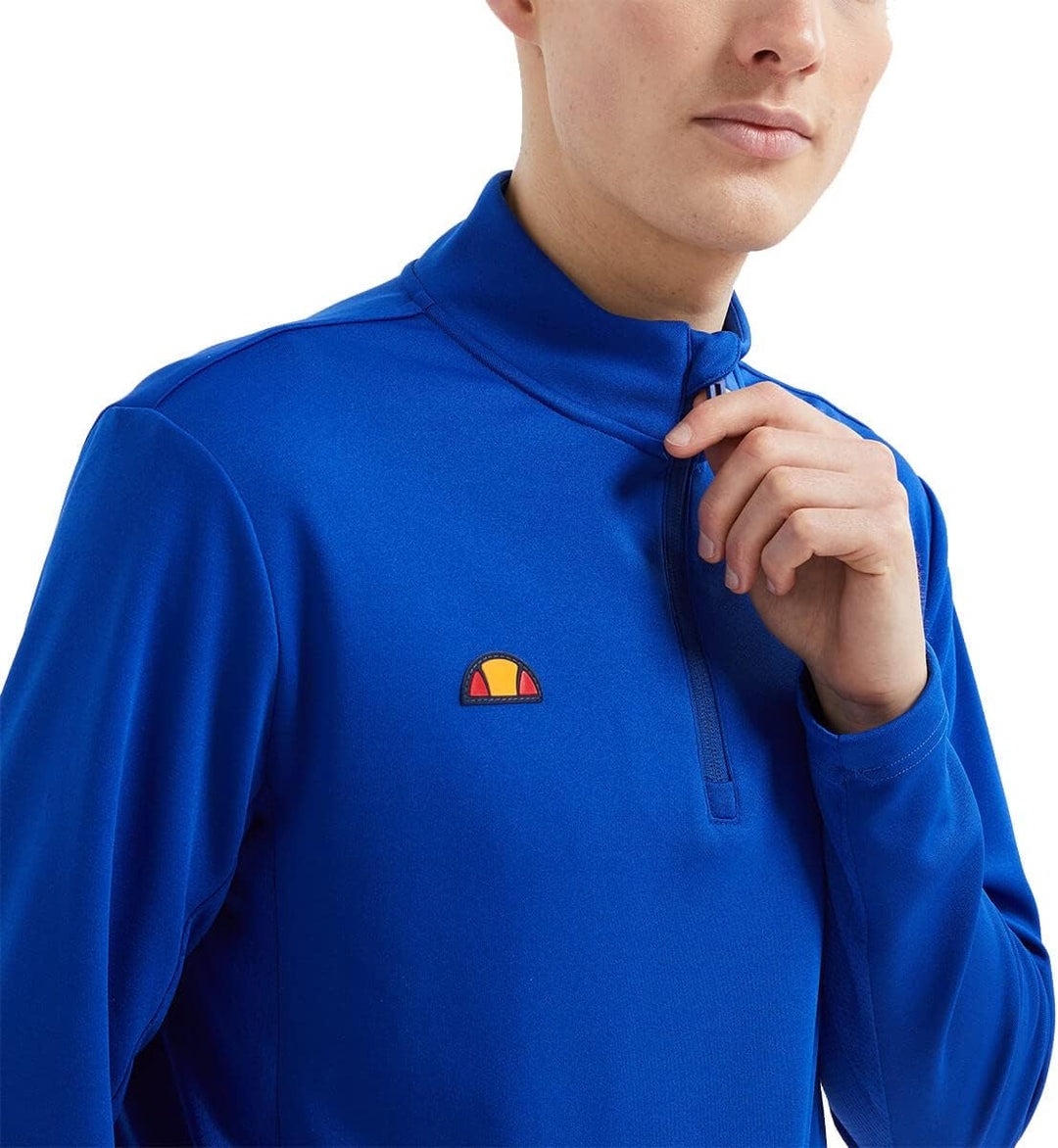 Ellesse Herren Rolbi Anti-Odour-Feuchtigkeitsdocht 1/2 Zip-Golf-Pullover M Blau, M Blau