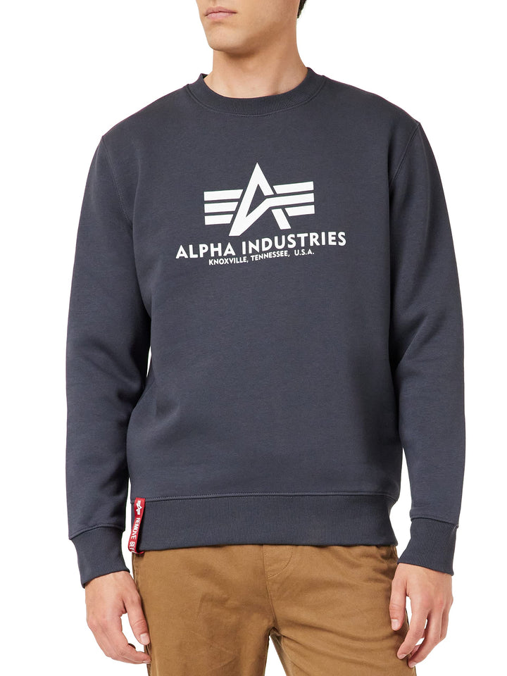 ALPHA INDUSTRIES Herren Basic Sweater Sweatshirt für Herren Sweatshirt (1er Pack) XS Navy, XS Navy