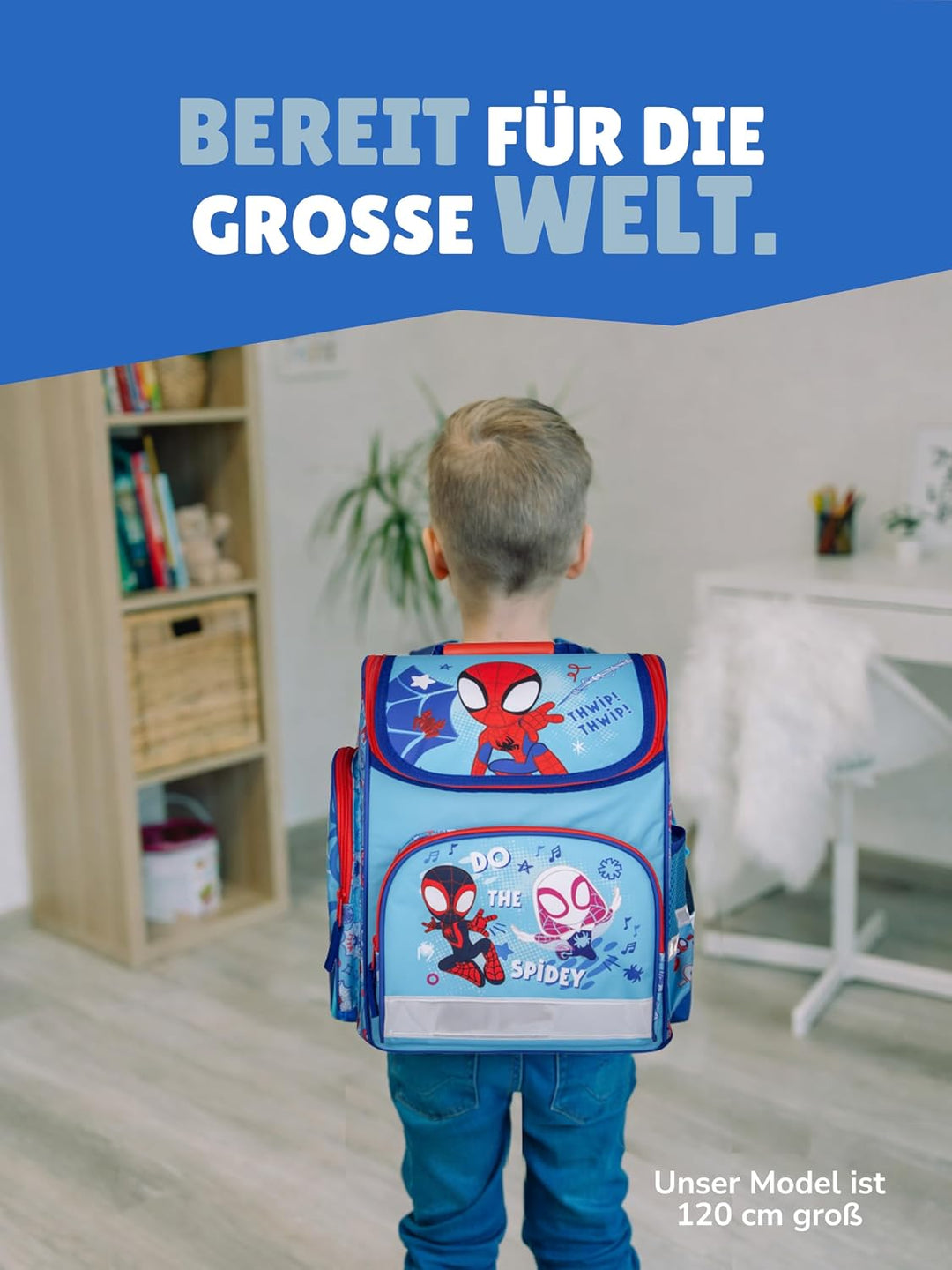Familando - Schulranzen-Set für Spiderman Fans - Spidey &amp; Friends - 6-teilig mit Sporttasche - Ergon