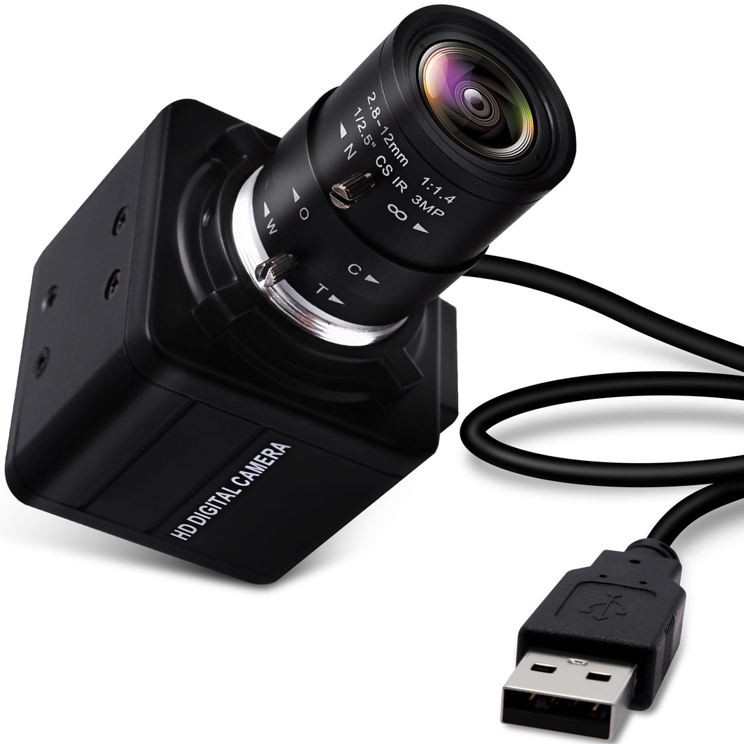 ELP 4K Optischem Zoom USB-Kamera,Ultra HD IMX317-Sensor-Webcam mit 2,8-12 mm Varifokalobjektiv,3840