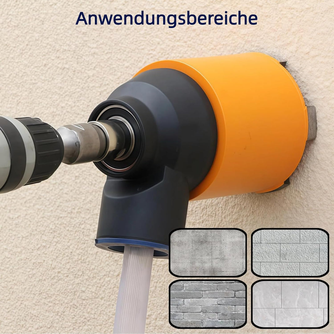 Staubabsaugung für Dosensenker, mit einziehbarer Zentrierspitze, M18 auf M16 Gewinde, staubfreies Bo