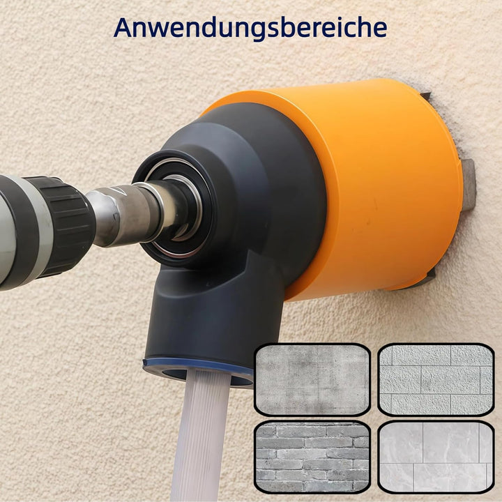 Staubabsaugung für Dosensenker, mit einziehbarer Zentrierspitze, M18 auf M16 Gewinde, staubfreies Bo