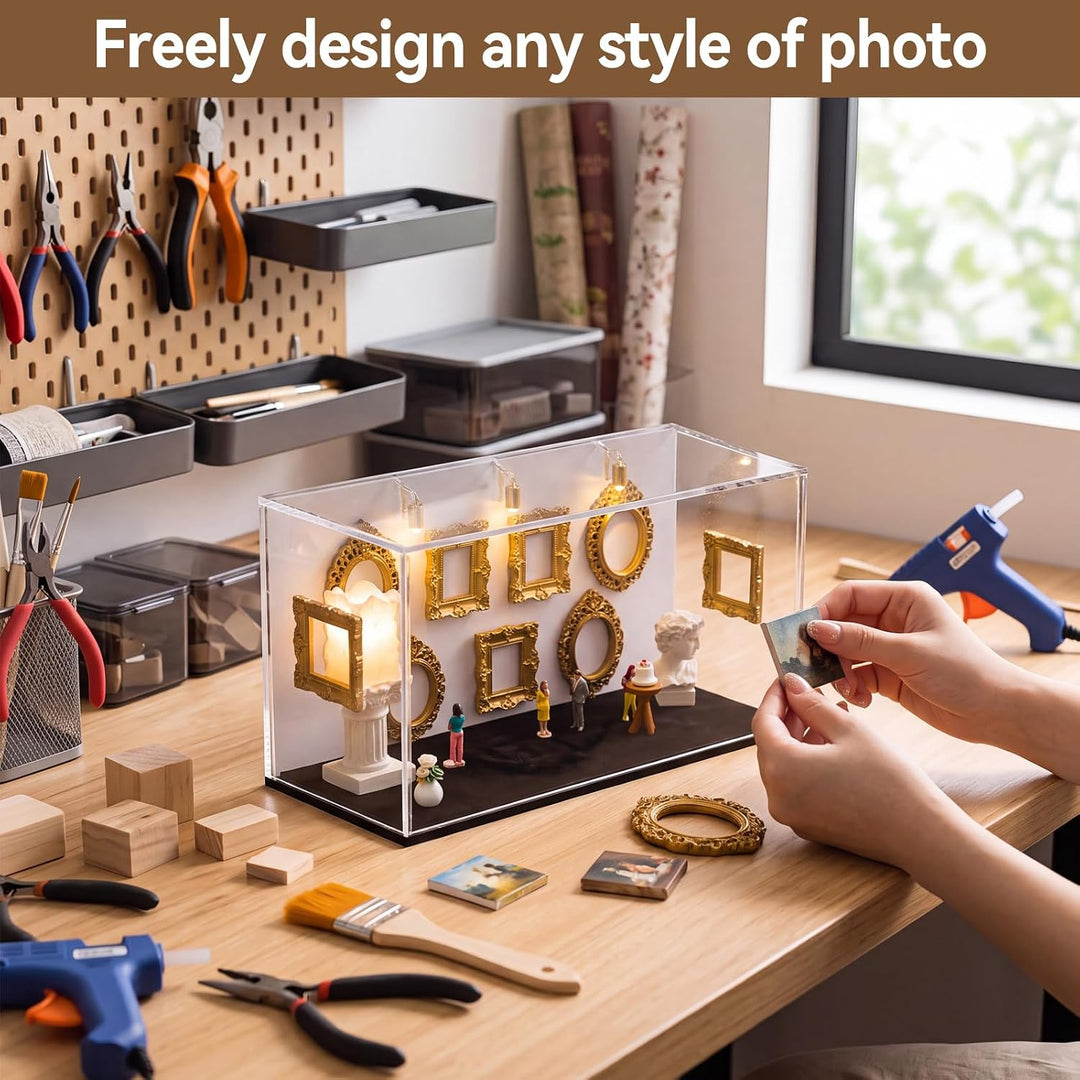 DIY Mini Museum Silhouette Box,Mini Menschen Figuren Museum,（Weiss） | mini bilderrahmen vintage mit