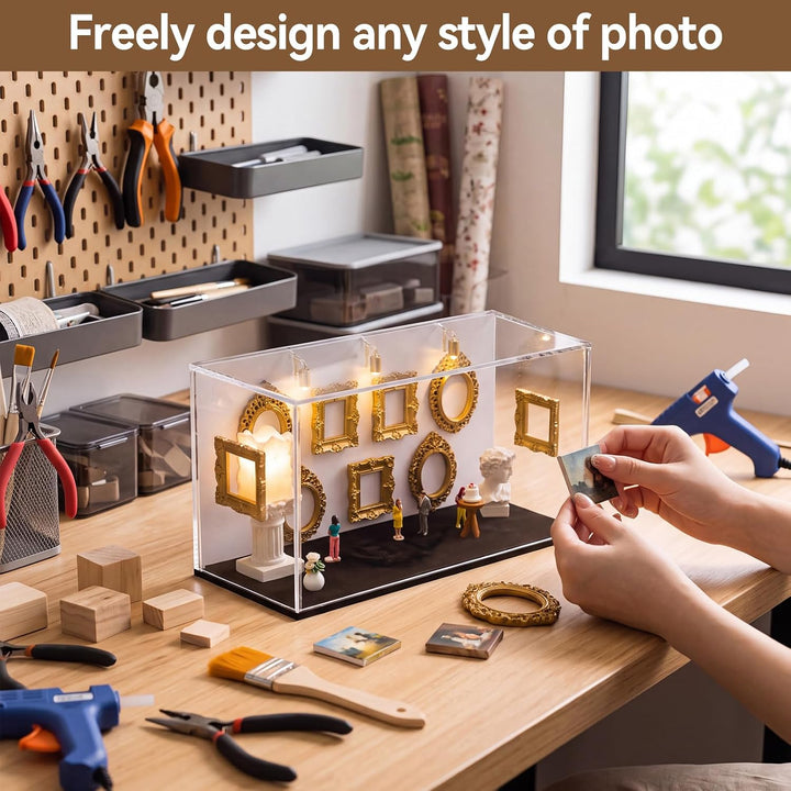DIY Mini Museum Silhouette Box,Mini Menschen Figuren Museum,（Weiss） | mini bilderrahmen vintage mit