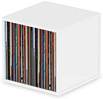 Glorious Record Box white 110 - bis zu 110 Platten im 12''-Format, problemlos stapelbar, optisch abg