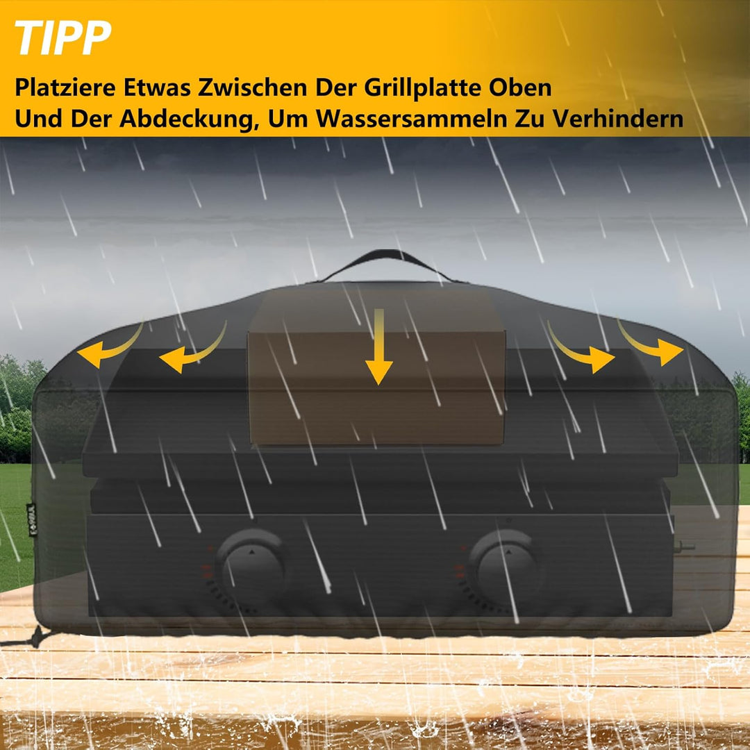 EVRBUL Tragbare Grillplattenabdeckung Passt Für Blackstone Und Pit Boss 2-Brenner Tischgrillplatte,
