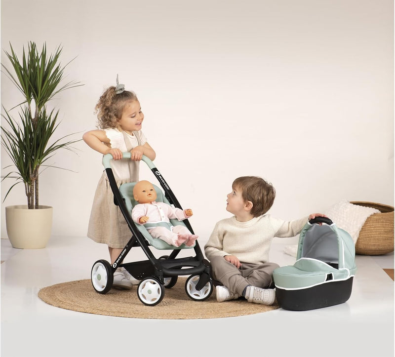 Smoby - Maxi Cosi 3-in-1 Kombi Puppenwagen - für Puppen bis 42 cm – wandelbarer Puppenwagen für unte