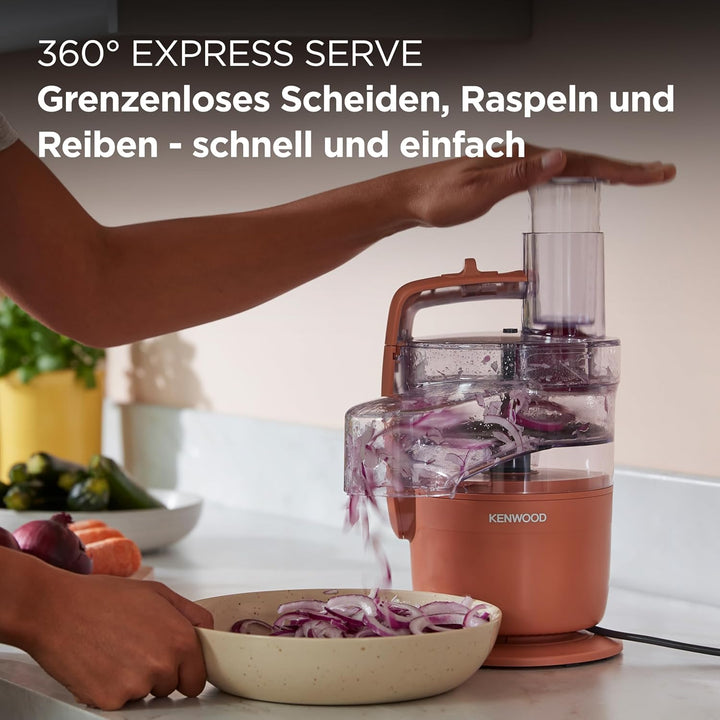 Kenwood MultiPro Compact – Kompakte Küchenmaschine mit Express Serve, Edelstahlmesser, Schneid- und