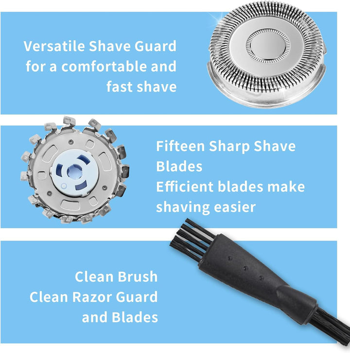 6 Stück SH71 Ersatzscherköpfe kompatibel mit Philips, für Shaver Serie 7000 (S7XXX) und eckige Serie