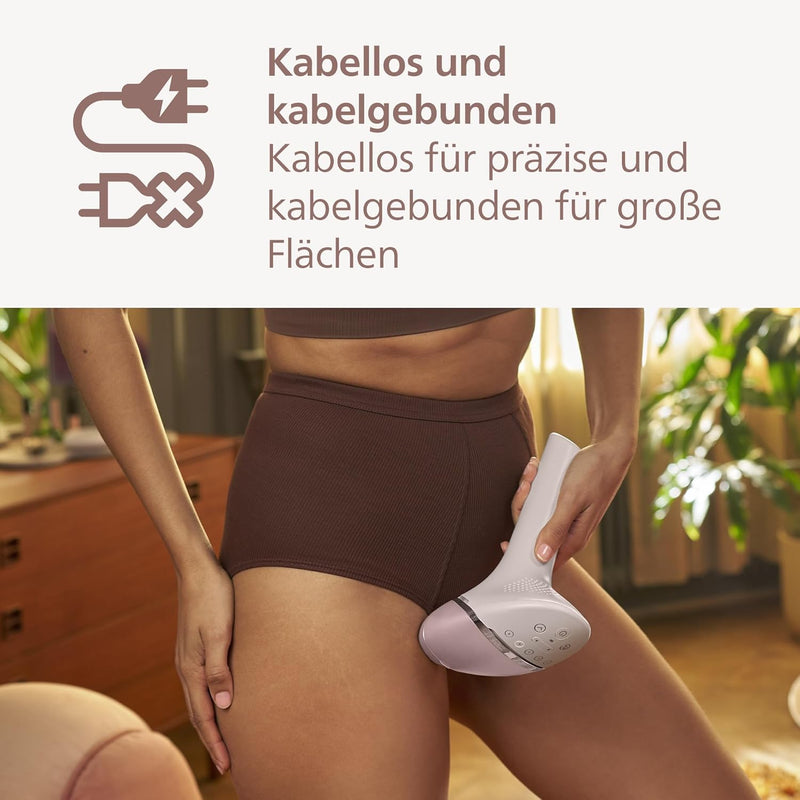 Philips Lumea IPL-Haarentfernung 9000 Series BRI957 - Lichtbasierte, kabellose Haarentfernung für la