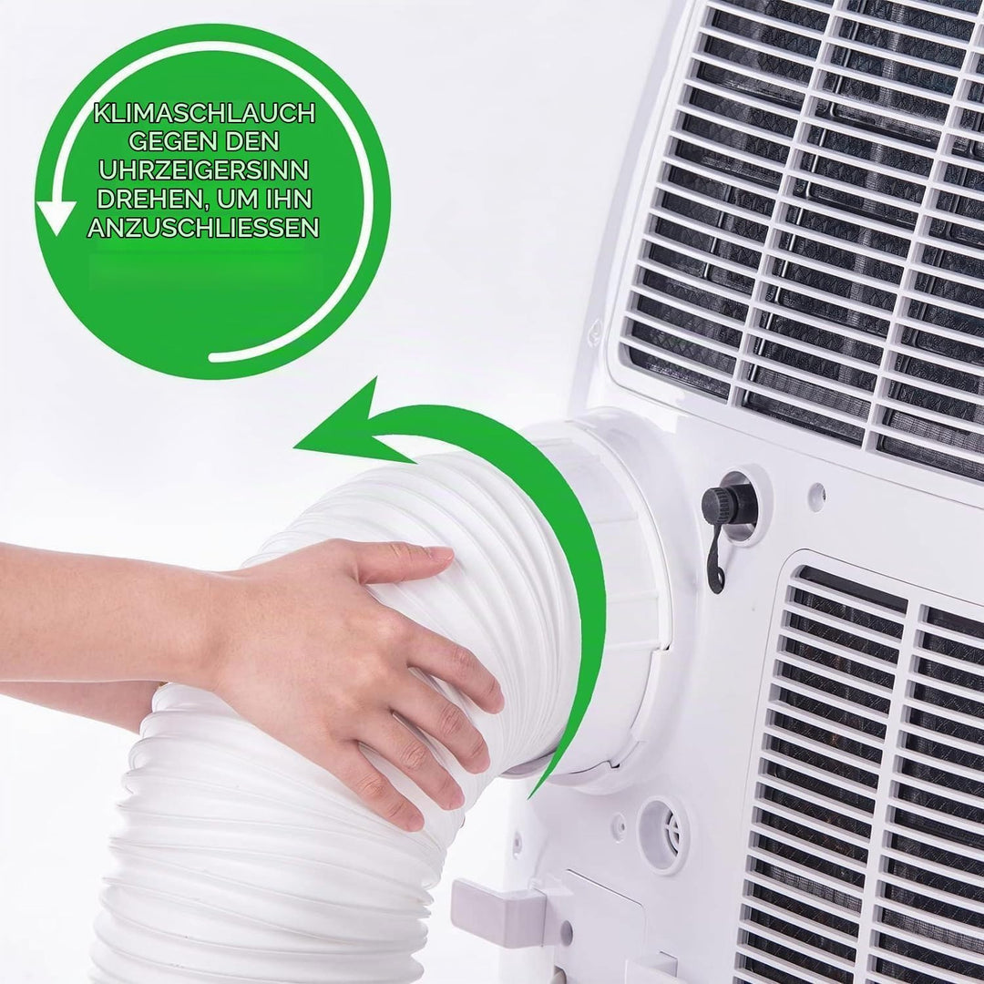 Abluftschlauch Klimagerät mit Adapter 150 mm 1.5m,Lüftungsrohrverbinder,Klimaanlage Abluftschlauch 1